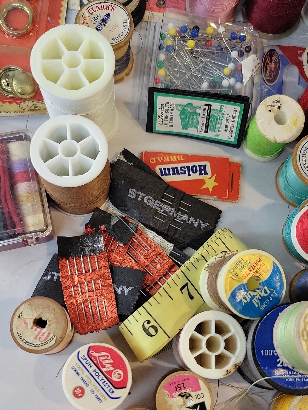Sewing Notions Lot with Thread Spools & Scissors - Multi - Picture 14 of 17